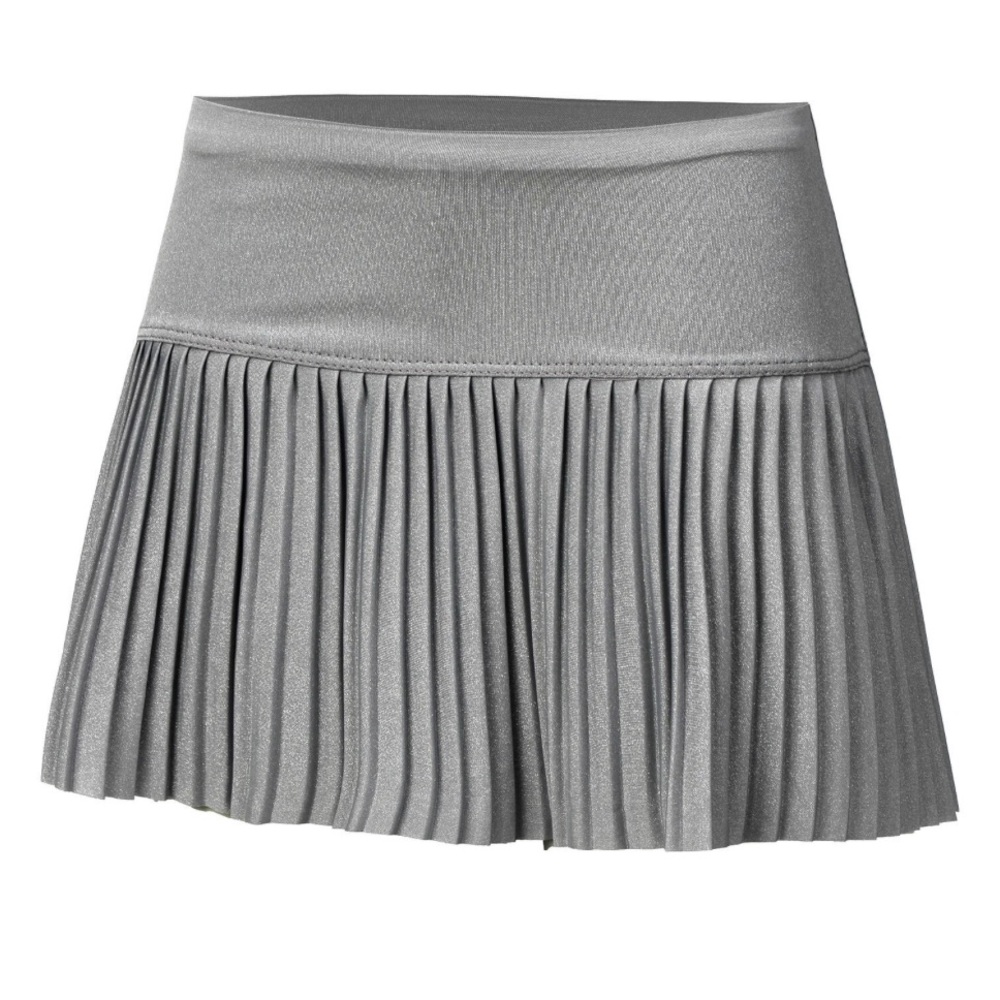 Lucky In Love - Girls Gray Sparkle Pleated Tennis Skort - Size: XXS (4-5T)